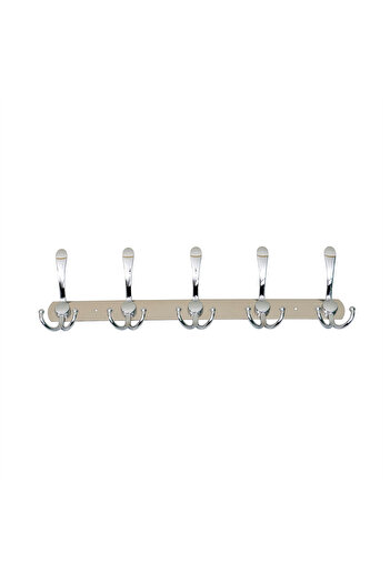 Z-Tools Metal hanger with 5 hooks, 44.5cm length, stainless steel ZTS8145