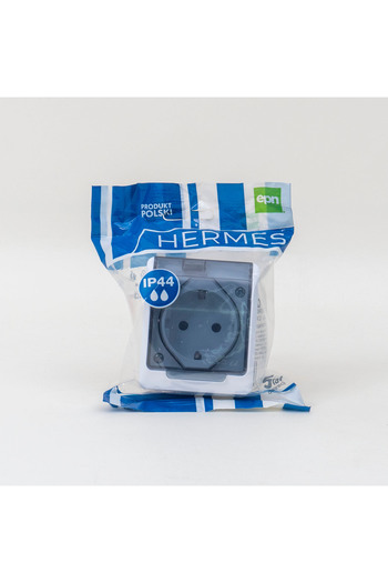 Hermes Priză simplă cu capac transparent HERMES, 16A/250, IP44 ELPL-0324-01