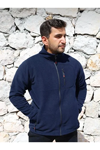 BEHLIVE Men's Fleece Full Zipper 3 Pocket Outdoor Fleece Jacket