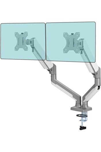 Generic New Dual Monitor Arm Fits up to 32 inches Swivel and Height Adjustable Gas Spring Computer Monitor S