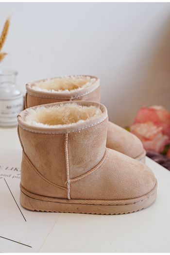 Rock and Joy Kids’ Short Winter Boots for Boys & Girls – Faux Suede, Warm Lining