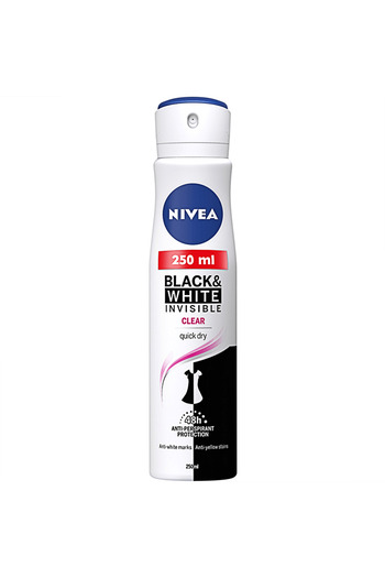 NIVEA Antiperspirant spray Black&White Invisible Clear 250ML