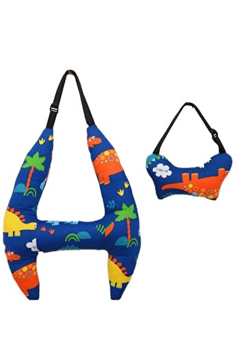 OEM Travel Pillow for Kids, Dino Model, Safety Belt Attachment