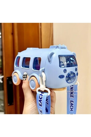 Tatlı Sebep Teddy Bear Bus Water Bottle with Bottle Strap 500 Ml.