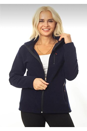 BEHLIVE Women's Fleece Full Zip 3 Pocket Outdoor Thick Fleece Jacket