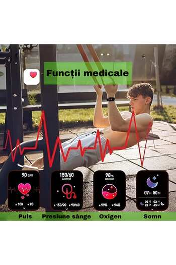 Tim Timacon Smart Watch 1.99 inch, Bluetooth, Wireless, Heart Rate, Thermometer, Sleep Monitoring