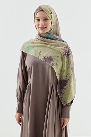 Modakaşmir Viola Pattern Moon Shawl