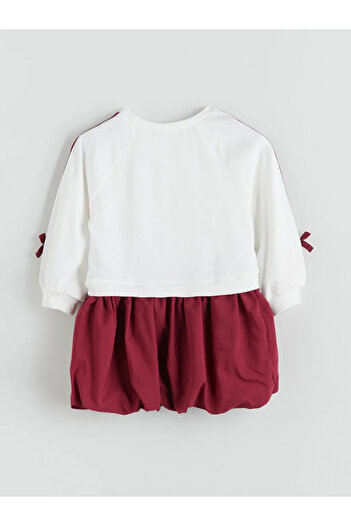 LC Waikiki Crew Neck Printed Girl's Dress