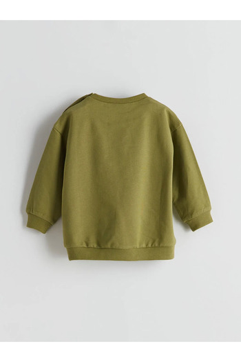 LC Waikiki Bisiklet Yaka Aslan Kral Baskılı Erkek Bebek Sweatshirt ve Pantolon 2'li Takım