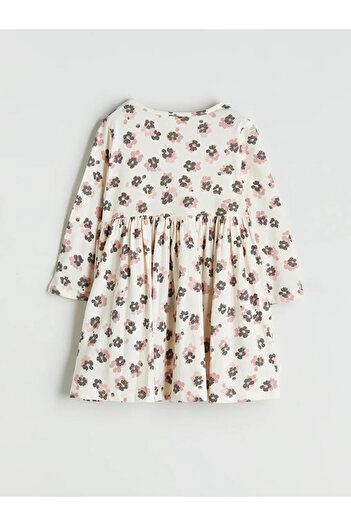 LC Waikiki Crew Neck Printed Girl's Dress