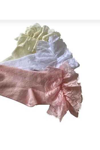 Mcr 12 Pairs of Girls' Lace Toe Seamless Quality Booties Socks by
