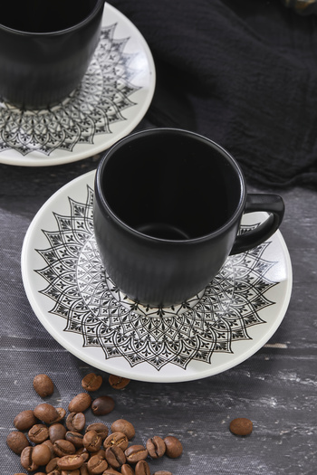 EMBazaar Magic 2-Pack Black Coffee Cup, Special Coffee Cup for Couples, Gift Cup
