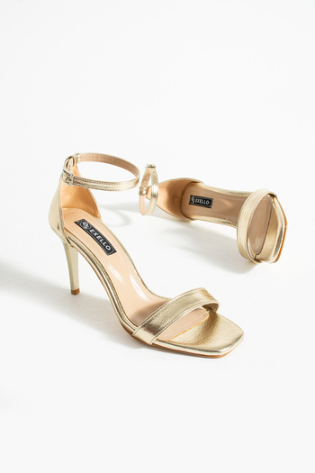 es exello Tokyo Mini Single Strap Gold Shoes