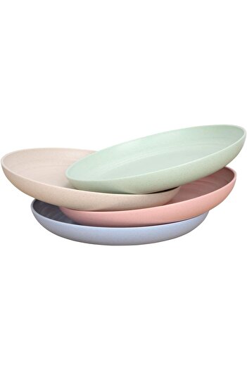 erorex 10 Inches Unbreakable Wheat Straw Plates Reusable Plate Set Dishwasher & Microwave Safe Perfect