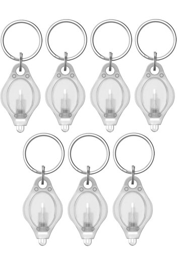 erorex 7 Pack LED Flashlight Keychain Mini Keychain Light 14 Lumen Portable Ultra Bright Battery Powered
