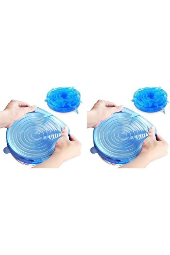 erorex Silicone Stretch Lids 12 Pack, Suction Lid Multi Size Reusable Durable Food Storage Covers Bowls,