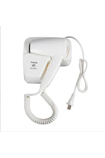 Denx Wall-Mounted Hair Dryer ,3 Speeds, Low Noise, Stylish & Compact Home, Hotel, Gym Use
