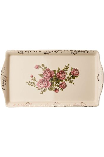 erorex Rose Serving Tray,Porcelain Decorative Platter For Tea Party 13.5 Inch