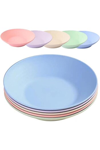 erorex Wheat Straw Plates, Lightweight Reusable Unbreakable Dinner Plates, Pa Free Healthy Kitchen Camping