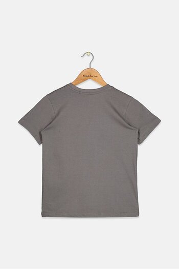 NİCKELODEON Kid Boys Graphic Round Neck T-shirt, Grey