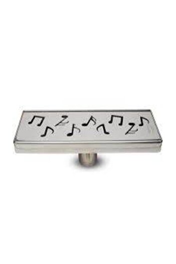 EBDAA HOME Steel Floor Drain 'Music' Pattern - 10×30 cm