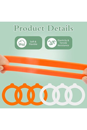 erorex 6 Pcs Silicone Jar Gaskets 3.75 Inch Jar Gaskets Replacement Seals Airtight Gasket Sealing Rings