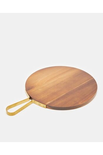 erorex Brown Round Pizza Plate (Medium), Brown, One Size