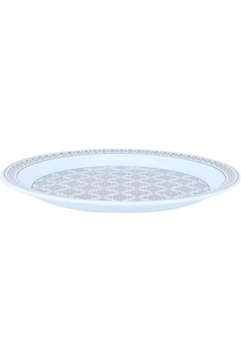 erorex Rose Pattern Circular Melamine Plate, 45 Cm Size, White