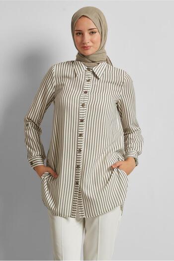 Alvina Striped Linen Look Tunic 45686