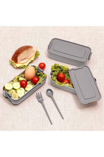 STOREMAX Sellbuyst 3-Tier Lunch Box Food Storage Container Lunch Box with Spoon - Lunch Box with Fork Nutrition Set