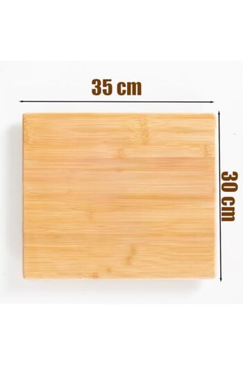 STOREMAX Snshop Bamboo Cheese Pizza Board Presentation Board 360 Degree Rotating Round Luxury Serving 35 X 30 X 1