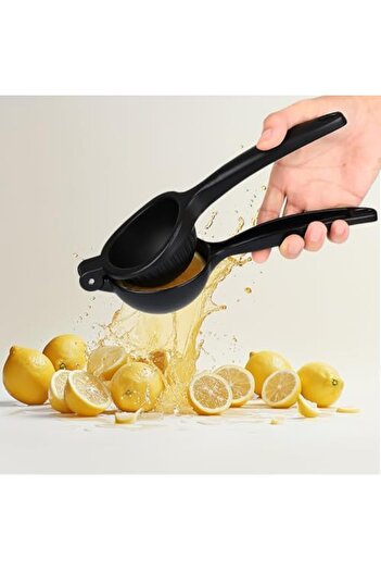 STOREMAX Sersadsn Cast Iron Lemon Squeezer Lemon Press Large Size 24 Cm, Black Metal Lemon Squeezer, Dö