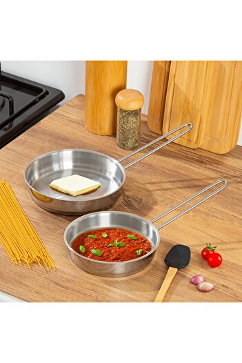 STOREMAX Snshop Stainless Steel Sauce Pan Set - Shallow Sauce Pan 14-16 cm 467437