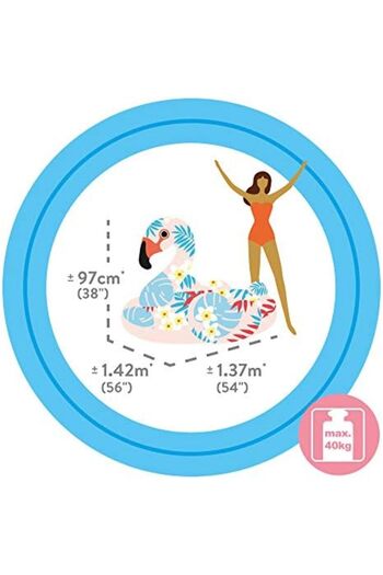 STOREMAX Snshop - Inflatable Tropical Flamingo, 142 X 137 X 97 cm 467437