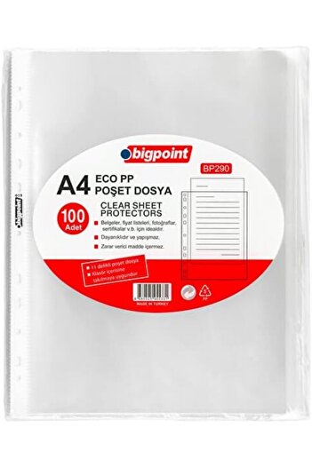 STOREMAX Polysight |   Pouch File, Eco Transparent File with 60 Pieces A4 Capacity Suitable for Use Inside Folders, Pack of 100 P