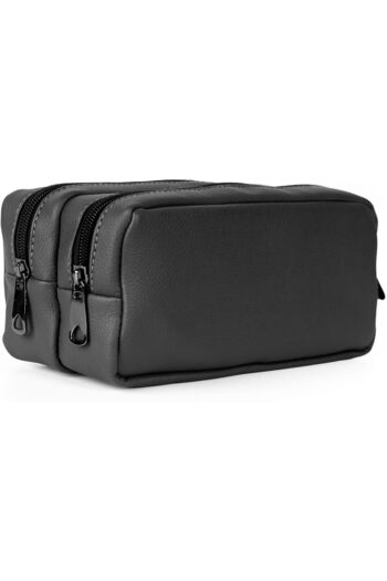 STOREMAX Project Faux Leather Double Compartment Pencil Case - Makeup Bag Trendy 266450