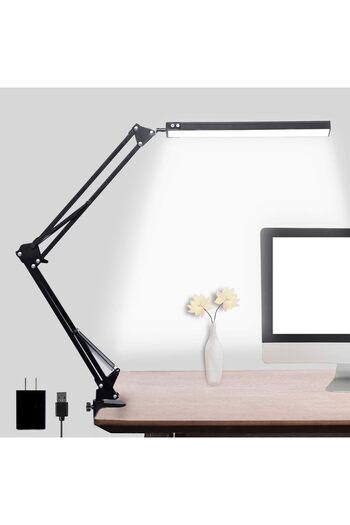STOREMAX Led Desk Lamp, Adjustable Swing Arm Lamp with Clamp, Eye-Caring Reading Light