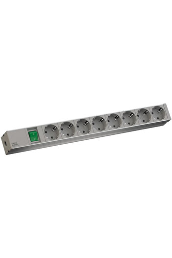 Bachmann extension cord, aluminum, 8 sockets, switch, 2 m cord