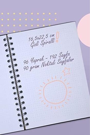 STOREMAX Snshop Journals 16.5X22.5 cm Hidden Spiral Dotted Notebook Undated Notepad (Candy Polka) 4674