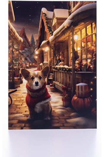 STOREMAX Snshop Postcard, New Year, Winter Night and Dog, 12X17 cm 6 Pcs 467437