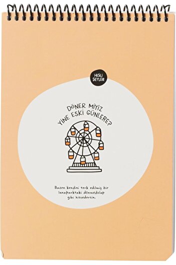 STOREMAX Snshop Color Hisli Şeyler'Are We Turning Back to the Old Days Again' Striped Top Spiral Notebook, A5, 8