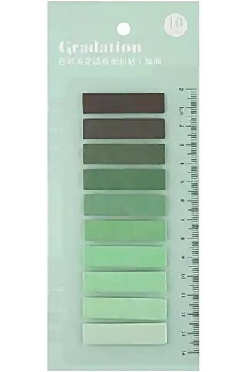 STOREMAX Snshop Dark Green Tones Themed 10-Color Ruled Index • Index Sticker • Post-It • Stick