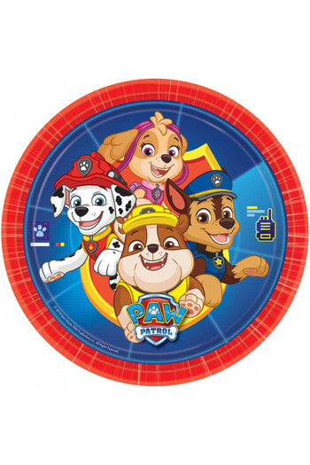PAW PATROL Set of 8 plates, Multicolor, Amscan, Paw Patrol pattern
