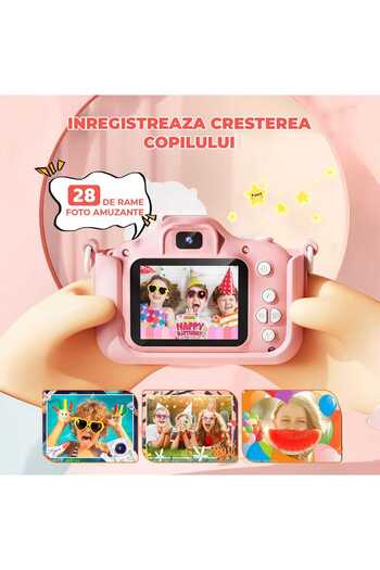 Elindor ® Digital Camera for Kids, Unicorn Model, 48MP, 1080P HD, Pink