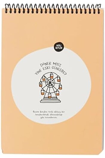 STOREMAX Snshop Color Hisli Şeyler'Are We Turning Back to the Old Days Again' Striped Top Spiral Notebook, A5, 8
