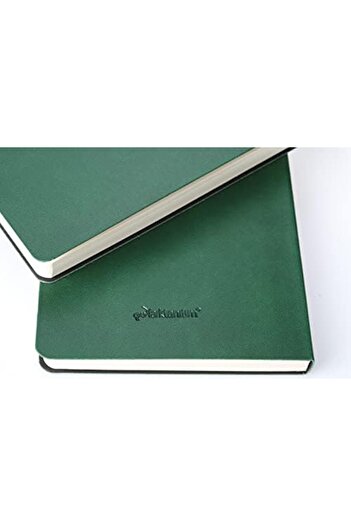 STOREMAX Snshop Promotional Difference Promotional Unlined Notepad, Green Leather Cover Notebook, 128 Sheets A5 De
