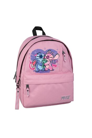 Must Team Disney Stitch & Angel Backpack, 2 compartments, 32x19x42 cm, Light pink, MUST TEAM