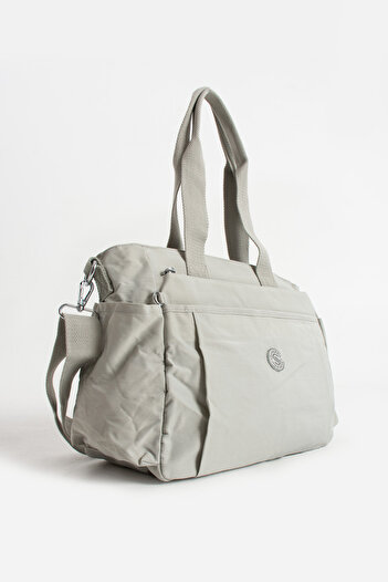 Sanmorris Women's Large Size 5-Compartment Waterproof Satin Fabric Crossbody and Shoulder Strap Bag