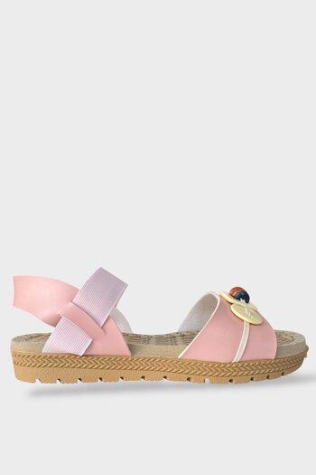 Liger Elastic Bead Detailed Casual Women's Sandals Pudra - Cream