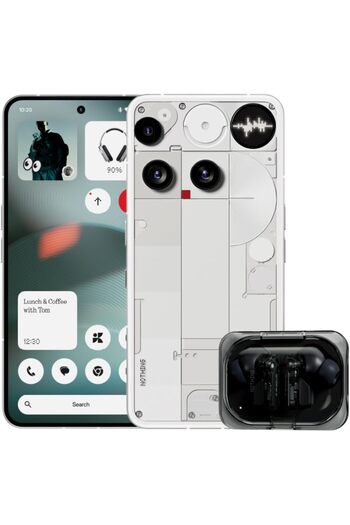 NOTHING Phone (3) A024 5G White Bundle, (12 GB RAM, 256 GB Storage), 50 MP Camera, 6.67" FHD+ flexib